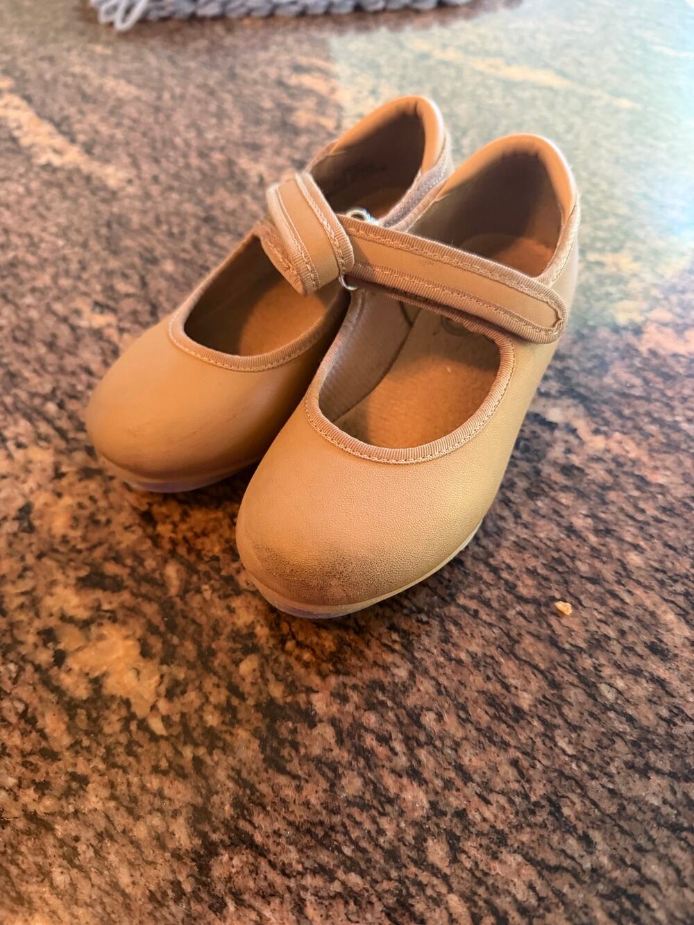 Stella Beige Tan Tap Dance Shoes Toddler Size 10